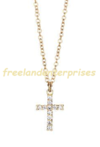 Necklace Everyday Cross Pendant Necklace ~ Goldtone ~ @2020 - £15.65 GBP