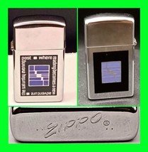 Unfired Vintage 1961 Zippo Slim Lighter Double Sided Saturday Evening Po... - $98.99