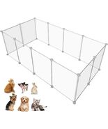 Pet Playpen Portable Small Animals Playpen 12 Panels 48"L x 24"W x 16"H - $39.59