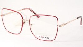 Polar Brille GLAM 891 22 Rot &amp; Gold Einzigartig Selten 56-16-140mm Italien - $135.88