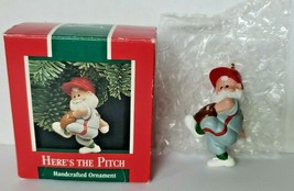1989 Hallmark Christmas Ornament Here&#39;s The Pitch Santa in Box U17 - £11.77 GBP