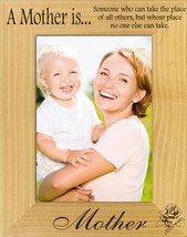 A Mother is Laser Engraved Wood Picture Frame Portrait (3 x 5) - £20.47 GBP