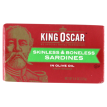 King Oscar Sardines Skinless Boneless in Olive Oil, 4.38 oz (A 6 PACK) - £22.59 GBP