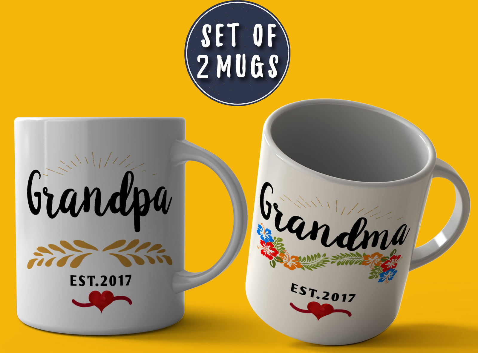 Grandparents Mugs, New Grandparent Mug, Future Grandma Mug, Pregnancy Reveal Mug - $25.95