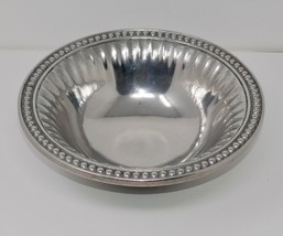 Wilton Armetale Flutes and Pearls Small Round Bowl #272034 - £19.43 GBP
