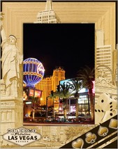 Welcome to Fabulous Las Vegas Nevada Laser Engraved Wood Picture Frame (8x10)   - £42.35 GBP