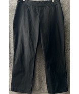 Talbots Stretch Women’s Pants 14P Black Wide Waist On Sz 14 Petite Ankle... - $312.85 MXN