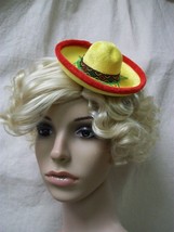 Mini Festive Yellow Mexican Sombrero Hat Adult Pet Fiesta Senorita Senor... - $206.38 MXN