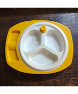 Vintage Fisher Price 1986 Fun With Food Divided Yellow Plate Replacement... - $10.52 CAD