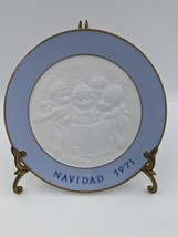 Vintage Lladro Christmas Carolers Navidad 1971 Plate Retired Spain - £12.01 GBP