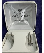 Diamond Fascination Platinum Over Sterling Silver Pear Shape Diamond Ear... - $752.48 MXN