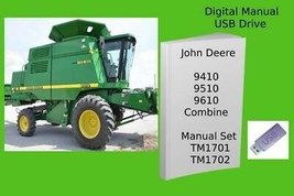 John Deere 9410  9510  9610 Combine Diagnostics &amp; Technical Manual Set TM1701 - £29.89 GBP