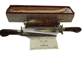 Vintage Vintage Bichuwa India Sword Dagger Dual Blade Ornate - £157.81 GBP