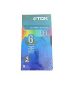 Blank VHS Tapes New Lot of 3 TDK S-HG 6-Hours EHG T-120 Super Vivid Extr... - $212.33 MXN