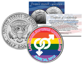 GAY PRIDE Marriage Equality 2015 JFK Half Dollar U.S. Coin Wedding Supreme Court - £9.39 GBP