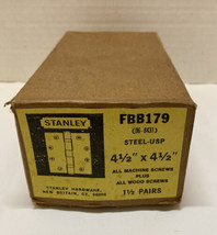 Stanley FBB179 - 4.5&quot;x4.5&quot; Hinge, Steel, Primed for Paint (06-8431) Box of 3 - £14.38 GBP