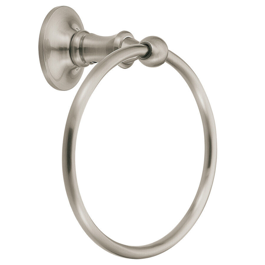 MOEN DN6786BN DANBURY SPOT RESIST TOWEL RING BRUSHED NICKEL BRAND NEW - £10.89 GBP