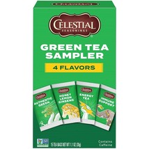 Celestial Seasonings Green Tea Sampler (Pack of 6) Total of 24 Tea Bags, 08/2024 - £10.27 GBP