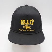 Snapback Trucker Farmer Hat Cap Gray&#39;s Towing Service - £35.87 GBP