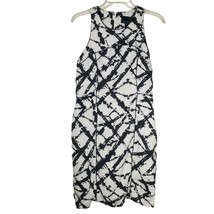 Cynthia Rowley Linen Tie Dye Ink Blot Sleeveless Sheath Lined Dress Sz 8 - £19.18 GBP