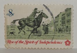 Vintage Stamps American America 8 C Cent Rise Spirit Independence Horse X1 B25 - £1.39 GBP