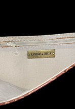 Vintage Crocodile Croc Embossed Zambia & Siega Brown Faux Leather Clutch Bag image 4