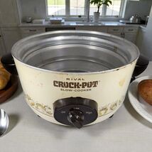 Replacement Rival Crock Pot 3350/2 Base Only Tested Works Vintage Almond - $25.67
