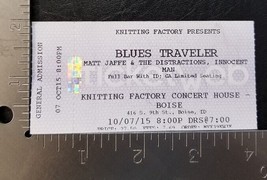 BLUES TRAVELER / MATT JAFFE DISTRACTIONS - ORIGINAL OCTOBER 7, 2015 TICK... - £7.57 GBP