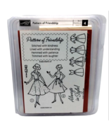 Stampin Up Pattern of Friendship 4 Piece Rubber Stamp Kit Unmounted 2006... - £43.93 GBP