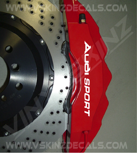 Audi Sport Premium Cast Brake Caliper Decals Kit Stickers RS S-line Quattro TFSI