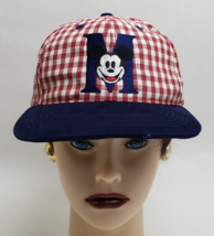 Disney Mickey Mouse Baseball Cap Hat Red White Blue Cotton One Size Snap... - $29.65