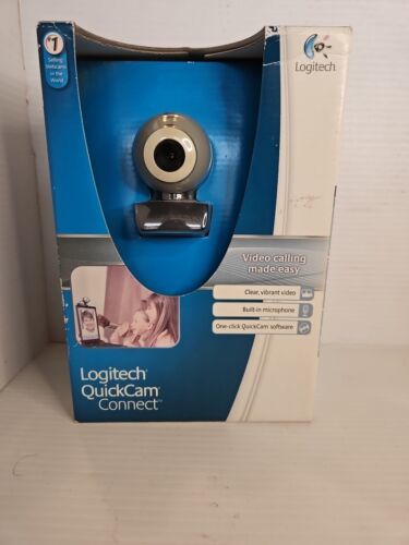 Logitech QuickCam Connect USB Video Camera Microphone software NEW 640x480 - £14.85 GBP