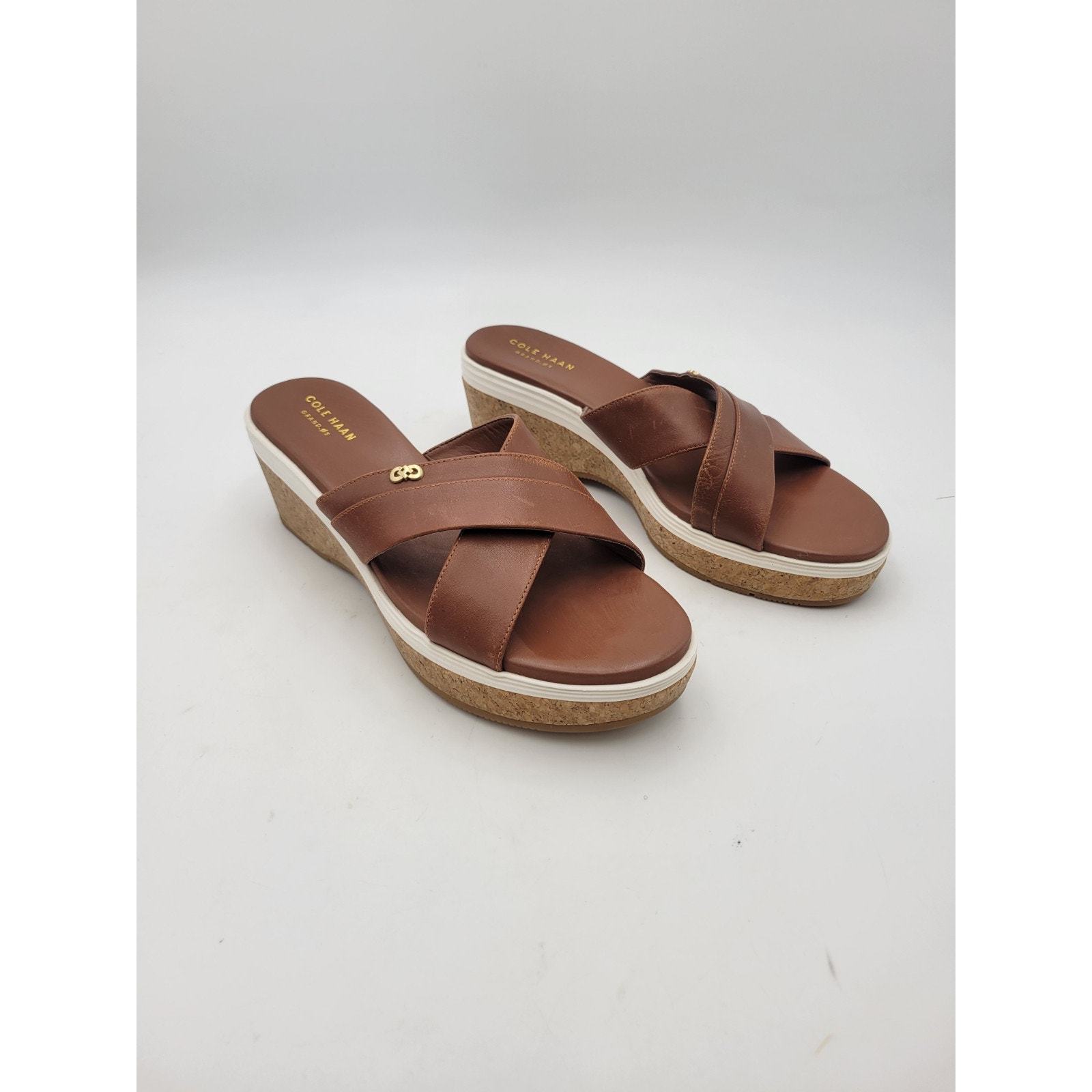 Cole Haan Briella Grand OS Brown Sandal Wedge Slide SZ 8 B Item image 9