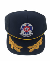 USAF Blue Thunderbirds Patch Trucker Hat Vintage Mesh Snapback Ball Cap - £22.93 GBP