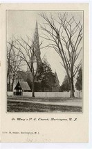 St Mary&#39;s &amp; P E Church UDB Postcard Burlington New Jersey  - $17.80