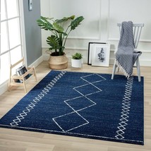 Rugs Area Rugs 5x7 Area Rug Carpets Modern Large Bedroom Blue Living Room Rugs ~ - £79.03 GBP