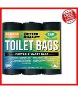 Universal Fit 45 Biodegradable Toilet Bags for Camping, Boating &amp; Road T... - $28.70