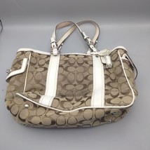 Coach K05J-6234 Canvas Gallery Beige Jacquard Satchel Tote Handbag - $33.72 CAD