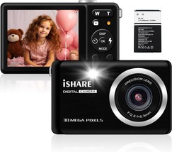 Digital Camera For Photography, 30Mp 1080P Rechargeable Point And Shoot Digital - £34.67 GBP