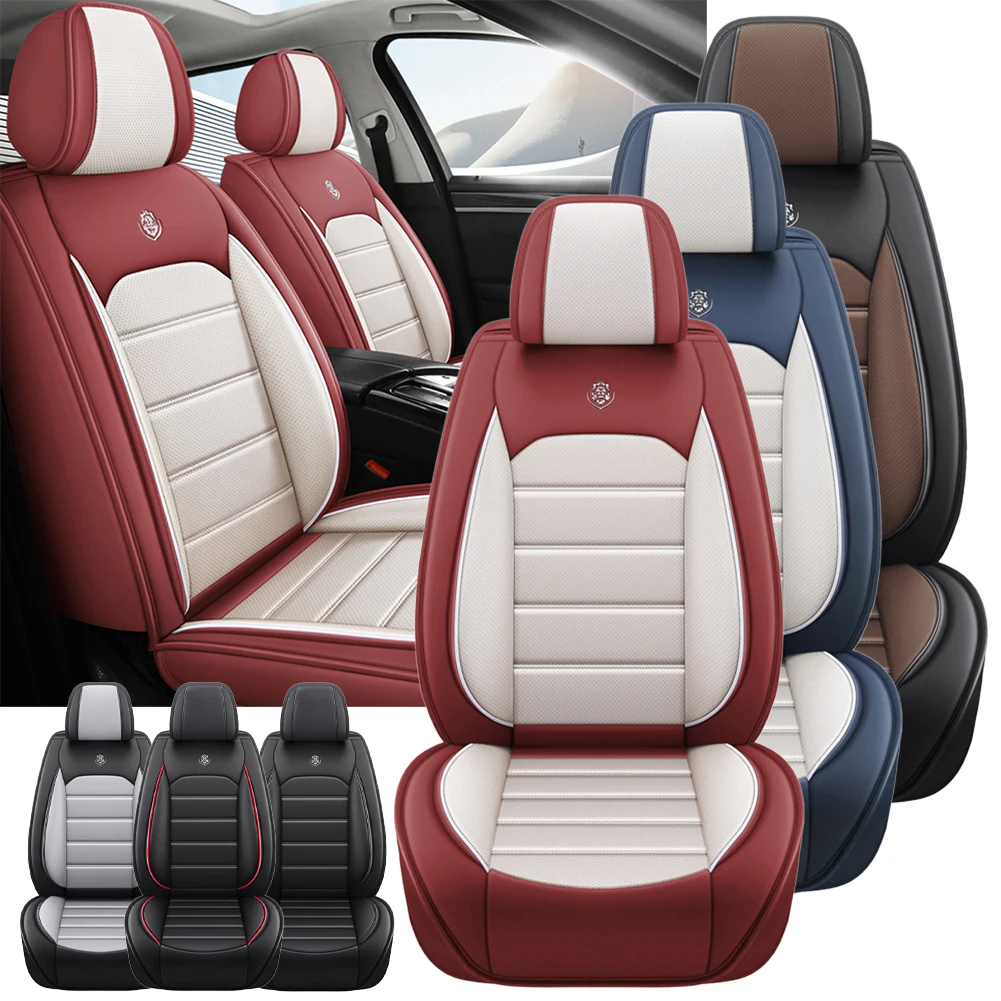 Universal Car Seat Covers Hot selling PU Leather Front&amp;Rear Split Bench - £86.45 GBP