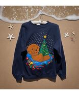 Vtg BJ Designs MBC Sweatshirt crewneck SIZE XL Christmas tree otter seas... - €16,96 EUR