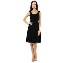Kivary Little Black Lace Short A Line Knee Length Corset Prom Homecoming Dresses - £78.32 GBP
