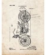 Harley Cycle Support Patent Print - Old Look - $9.95+