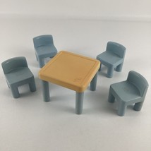 Little Tikes Dollhouse Replacement Dining Room Table Chairs Vintage 1980... - $19.76