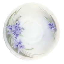 Indonesia Frosted Floral Iris Saucers Lot of Six - £23.46 GBP