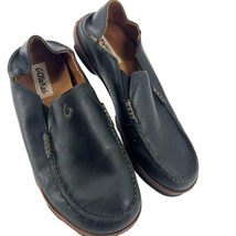 OluKai Moloa Leather Slip On Flip Down Loafer Mens Size US 8 EUR 41 Black Toffee - £46.69 GBP