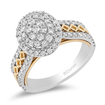 Enchanted Disney Wedding Ring Jewelry with 1 CTW Diamond Jasmine Engagement Ring - £60.12 GBP