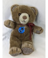 Dakin Brown Bear Plush 10 Inch 1985 Tweed Paws Ears Stuffed Animal Toy - $34.95