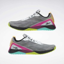 Reebok Women Nano X1 Grit Sneakers H02865 White/Core Black/Pursuit Pink Size 5M - £80.99 GBP