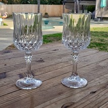 Set of 3 Cristal D&#39;Arques Durand Longchamp Water Goblet Clear Crystal Gl... - $18.44